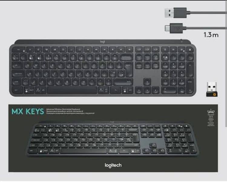 Logitech MX Keys Advanced Wireless Illuminated Keyboard 0