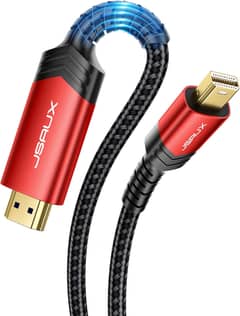 3 Meter JSAUX 4K@60Hz Mini DisplayPort to HDMI 2.0 Cable,, DTS-HD, 3D