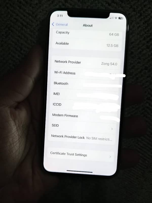 iphone x pta Approved 64gb 2