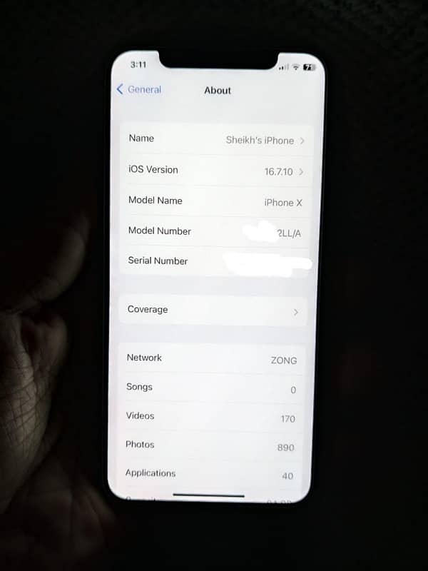 iphone x pta Approved 64gb 3