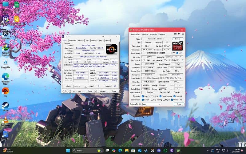 Ryzen 5 2600 + Asus A320 with Rx 580 gb nitro+ 11