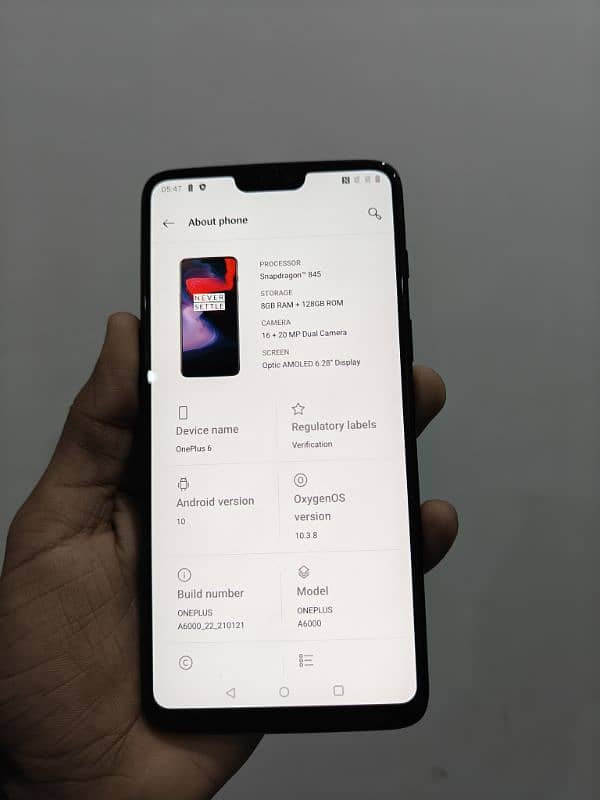 one plus 6 PTA approved 6