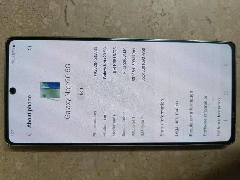 sale my mobile Galaxy Note 20 5G 03004369167 2