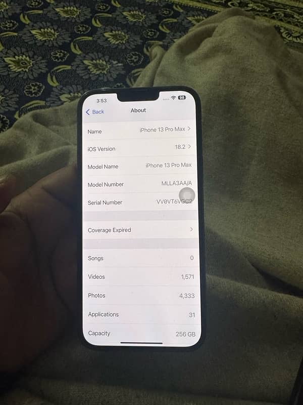 iphone 13 Pro Max 10/10 256 Gb PTA 3