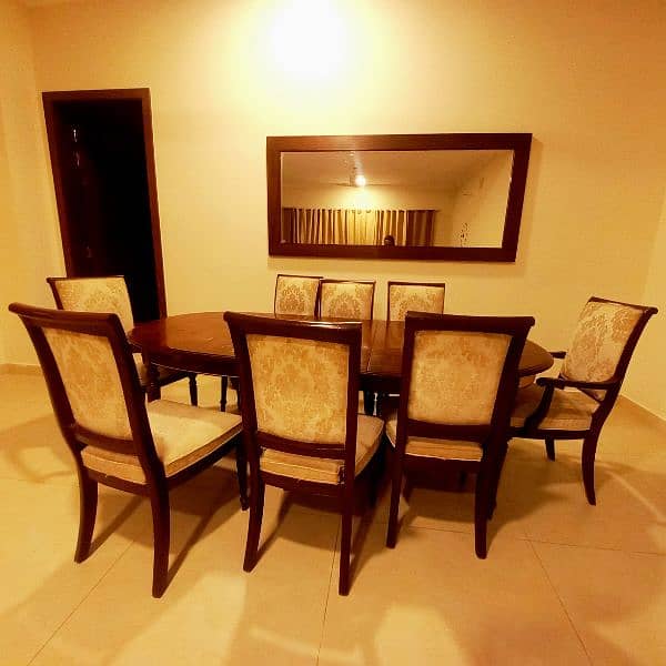 Dining table 8 seater with mirror and sofa pure sheesham wood 0