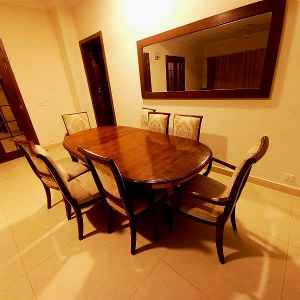 Dining table 8 seater with mirror and sofa pure sheesham wood 3