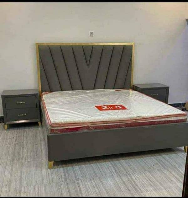 Bed/Double bed/single bed/king size bed/wood bed/poshish bed/Furnitur 12