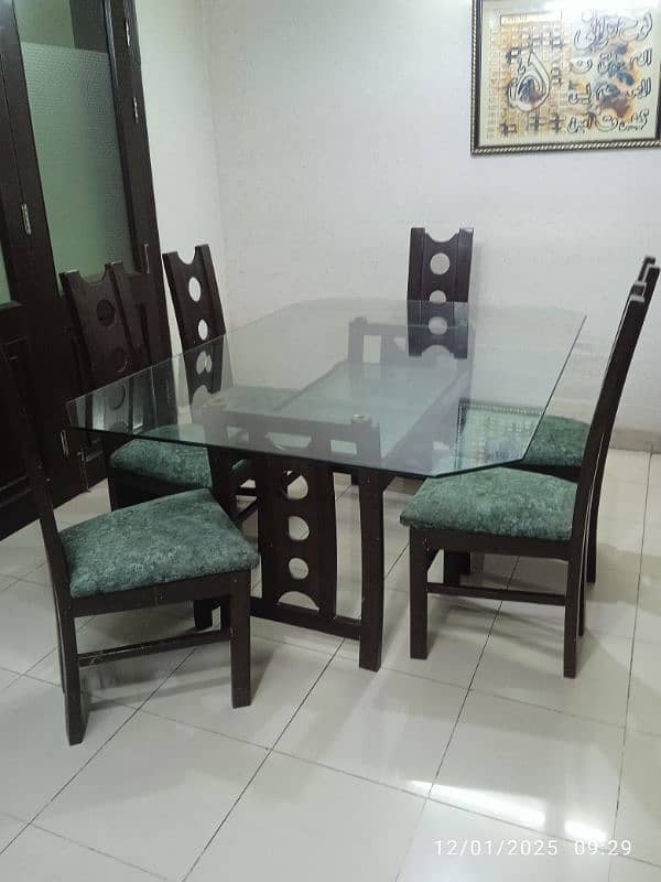 Dining Table (Double Storey) with 6 Chairs 2