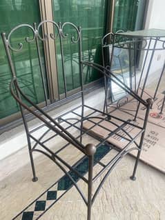 iron and pipe chairs set