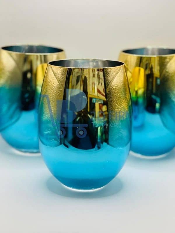 Gold Glass Drinkware 6pcs 1