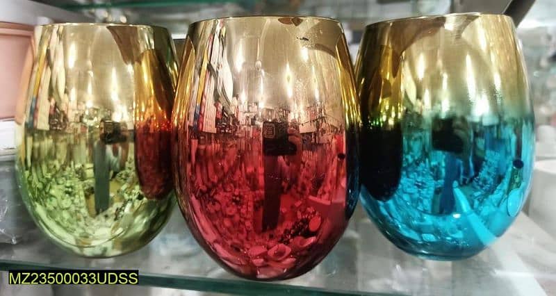 Gold Glass Drinkware 6pcs 4