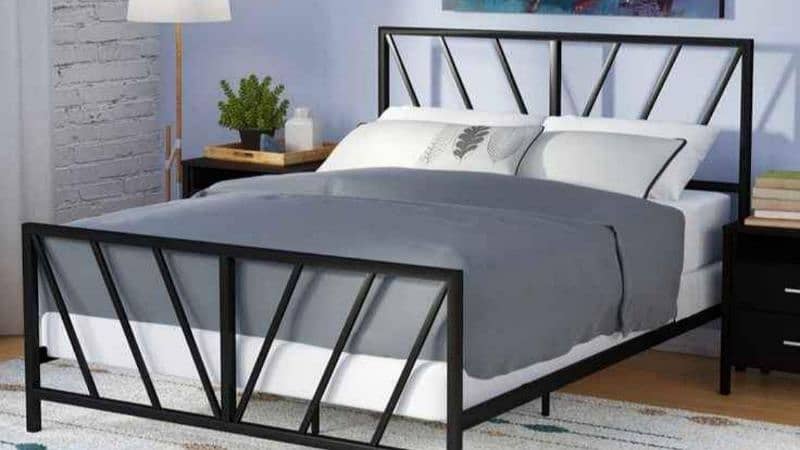 double bed| iron bed| Single bed| bed set| Steel bed| Furniture 12