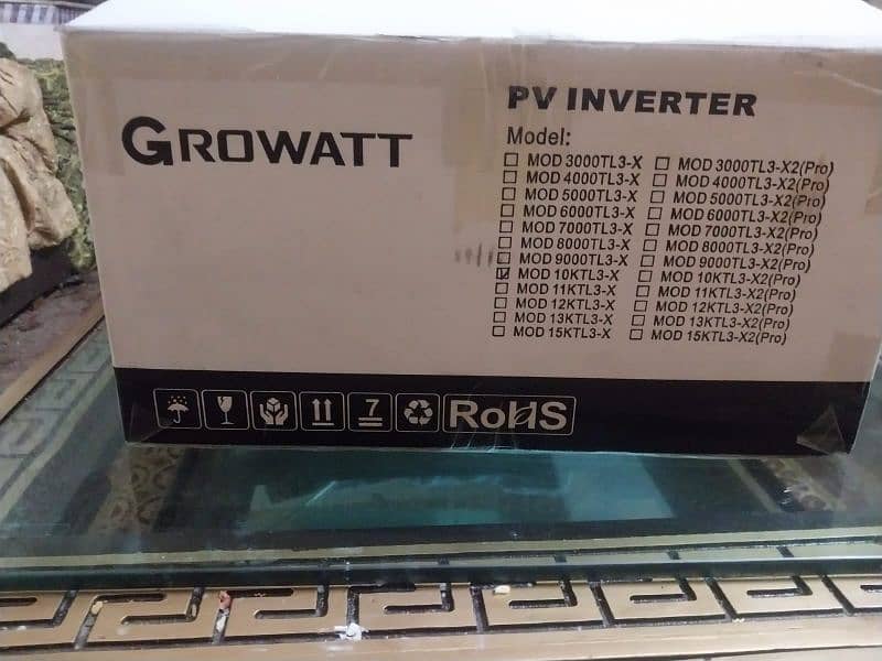 Growatt ON Grid inverter 10 kw brand new 4 days used modal NO 10KTL3-X 10