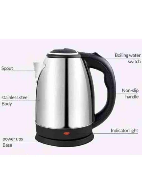 Cordless Electric kettle - Stainless steel 4