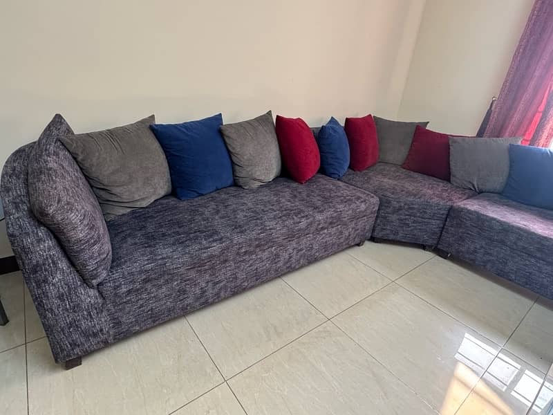 L Shape 7 Seater Sofa With Centre Table 0