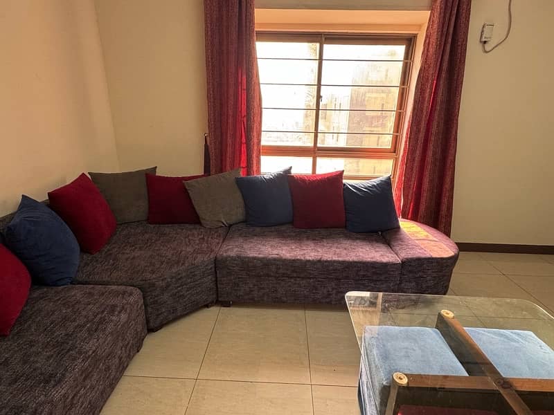 L Shape 7 Seater Sofa With Centre Table 1