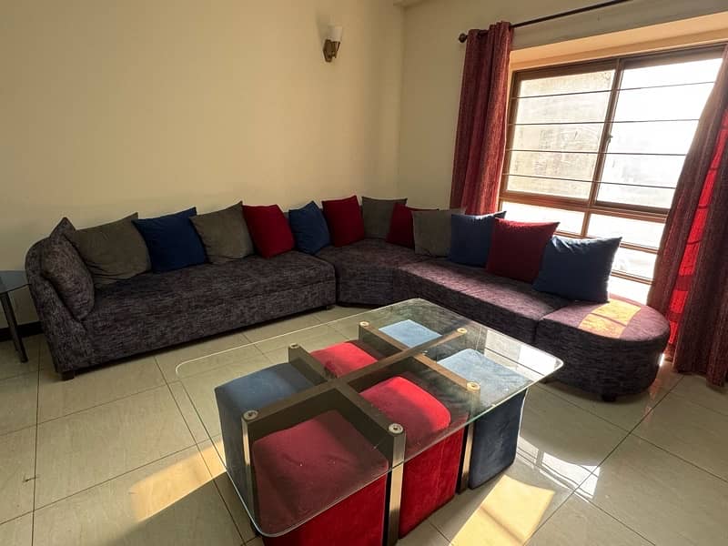 L Shape 7 Seater Sofa With Centre Table 2