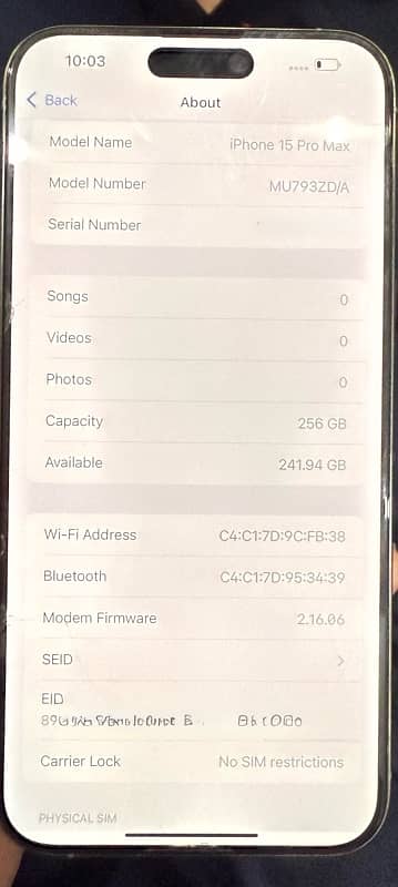 IPhone 15 pro max 256gb 2