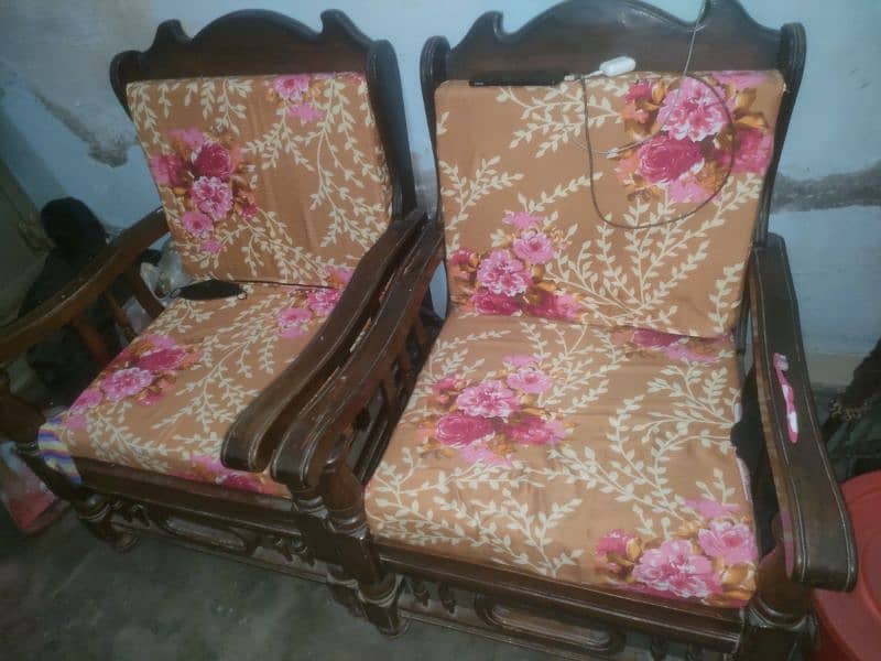 Sofa Set PURE WOOD 5 SEATER SEE Add Very Good Condition 4