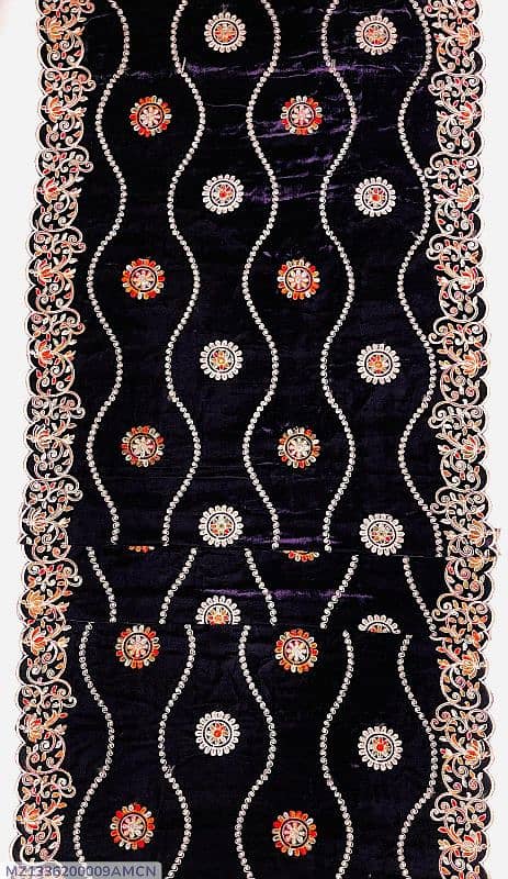 Women's Embroidered Border shawl 0