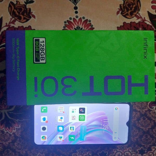 Sale for mobile phone infinix hot 30i ram 4/4  128 gb 4