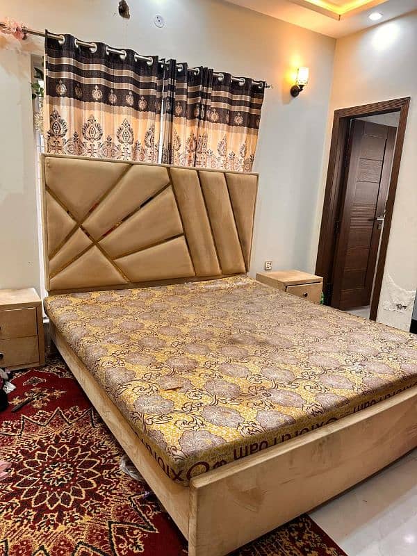 Velvet Style King size Bed For Sale 7