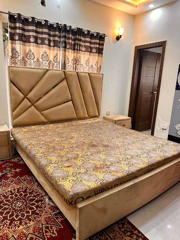 Velvet Style King size Bed For Sale 8