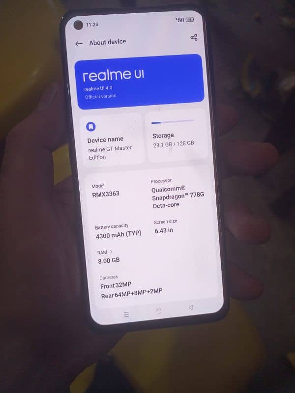 Realme GT Master Edition 8+8/128 Good Condition With Box & Charger. 6