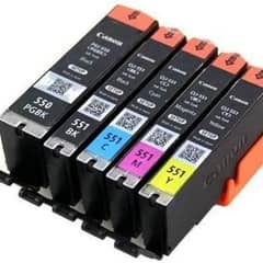 5 x Ink Cartridges (Set) for Canon Pixma