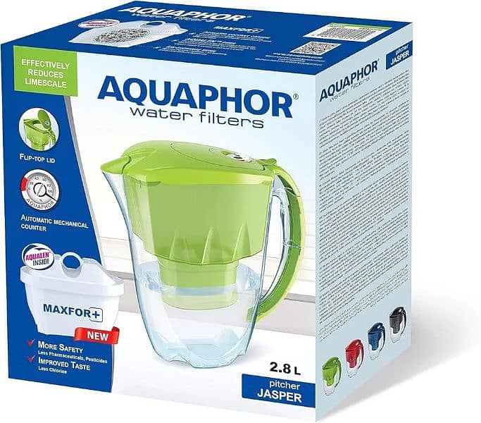 AQUAPHOR Jasper Water Filter Jug with 1x Maxfor+ 200litre 1