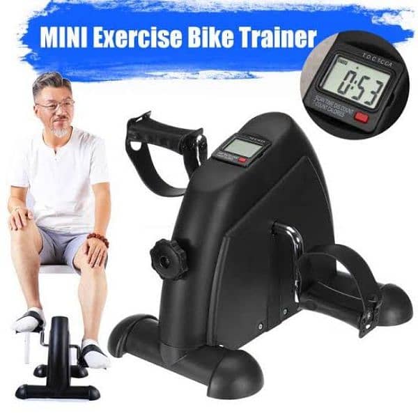 Portable Pedal Stationary Bike, Mini Under Desk Exercise Bike Machine 1