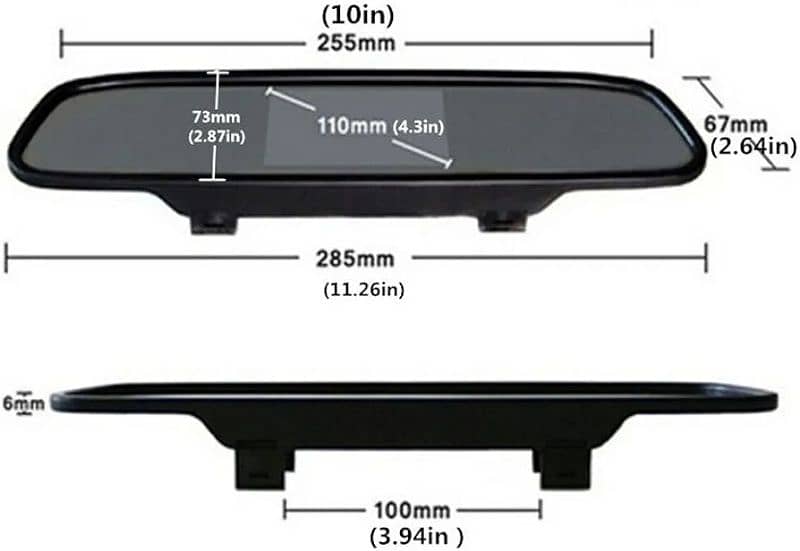 4.3" TFT LCD Car Rear View Mirror Monitor Kit 1