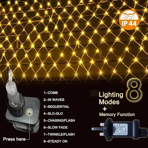 GRESONIC 240 LED STRING LIGHTS 33 FEET 3