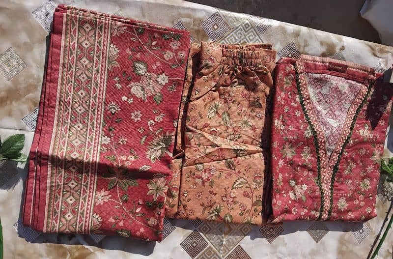 Bin Saeed Stitch Khaddar 3Piece For Sale 3