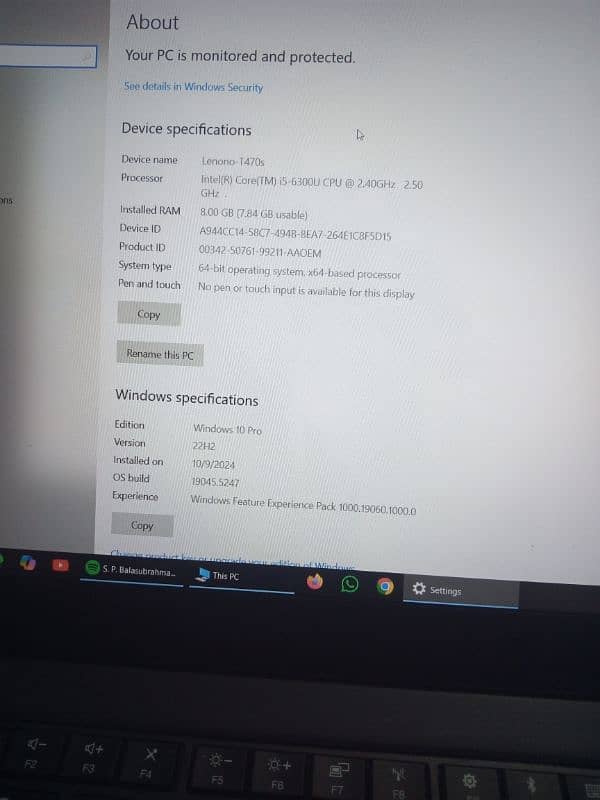 Lenovo Laptop for sale (T470s) 4