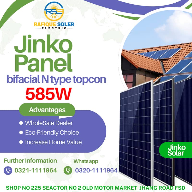 Jinko Mono and Bifacial /585W Solar Panels | Solar | Wholesale dealer 0