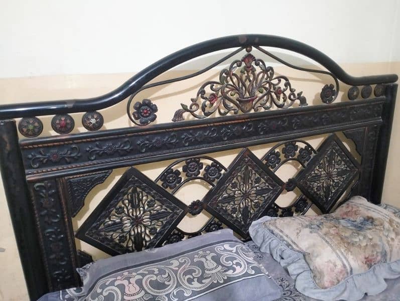 Double bed with mattress 6/  6½ 3