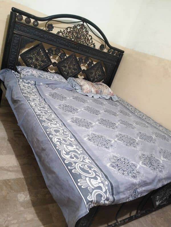 Double bed with mattress 6/  6½ 9