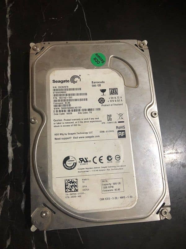 SEAGATE 500-GB HARDDRIVE for sale 0