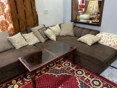 L-Shape 7 seater Sofa with Table