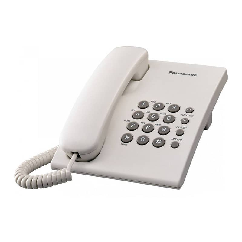 Panasonic Corded Landline Phone, White, KX-TS500MX 0