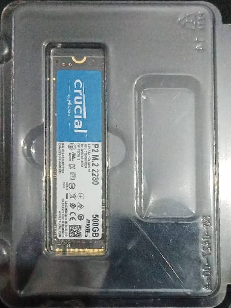 Crucial P2 500GB 3D NAND NVMe PCIe M. 2 Up to 2400MB/s - CT500P2SSD8 1