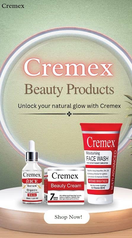 Cremex Beauty Products. . 6 pieces cream. . . face wash. . . rice serum 3