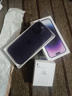 Apple iPhone 14 Pro Max deep purple with original adaptor