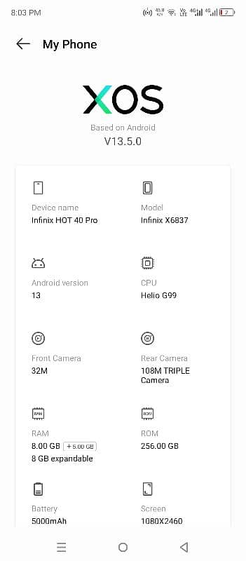 Infinix hot 40 pro 12