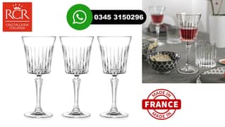 Italian Crystal Juice Glasses Made in France