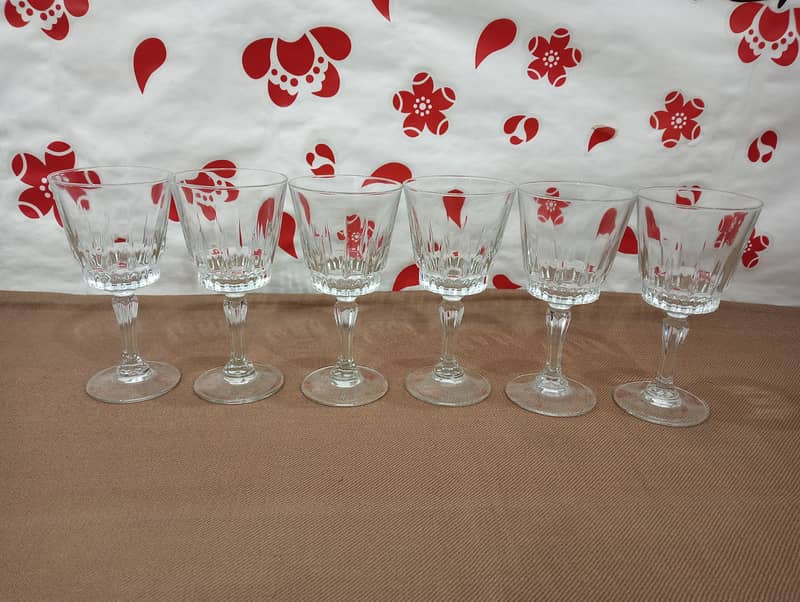 Italian Crystal Juice Glasses Made in France 1