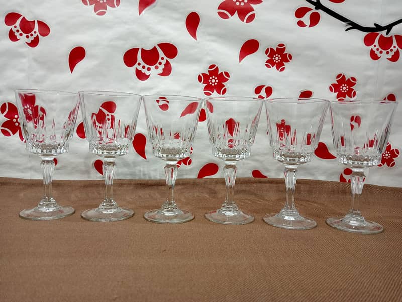 Italian Crystal Juice Glasses Made in France 2