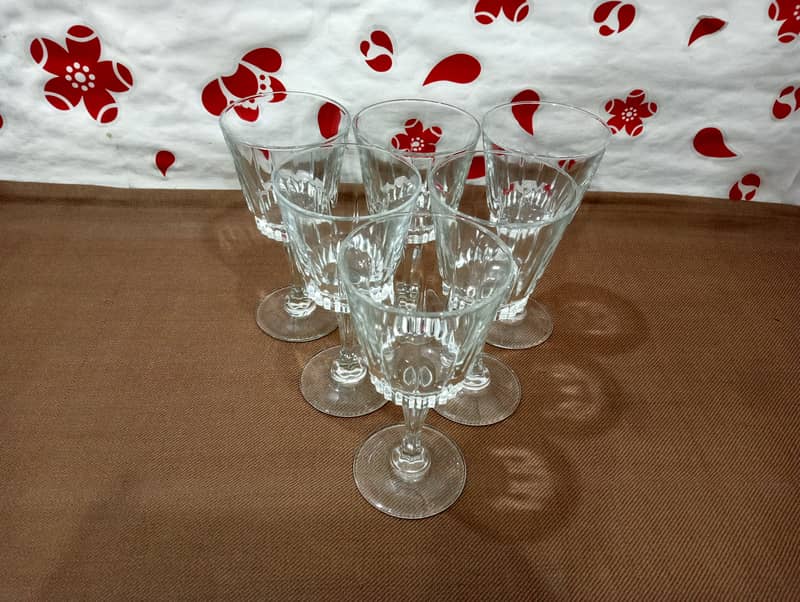 Italian Crystal Juice Glasses Made in France 3