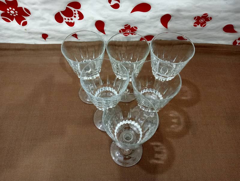 Italian Crystal Juice Glasses Made in France 4